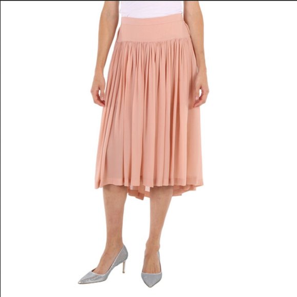 Stella McCartney Dresses & Skirts - Stella McCartney Women's Rose Pleated Silk Midi Flare Skirts Size EU 44